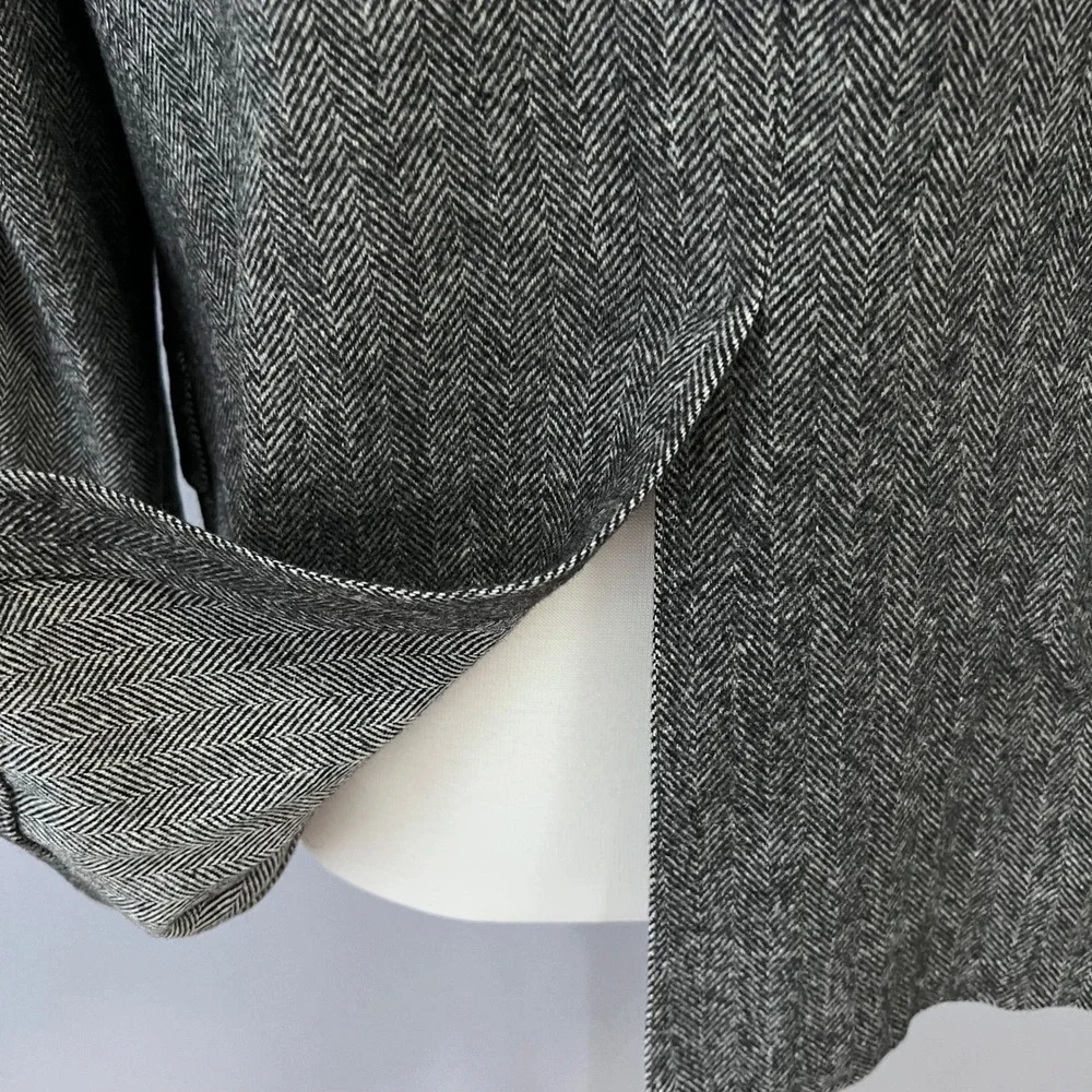 Vintage Barrister Collection Blazer Mens 44R Herringbone 100% Camel Hair Tweed